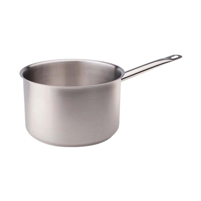 Agnelli - Casseruola Alta 1 Manico 14 cm Acciaio Inox Induzione - 3 mm