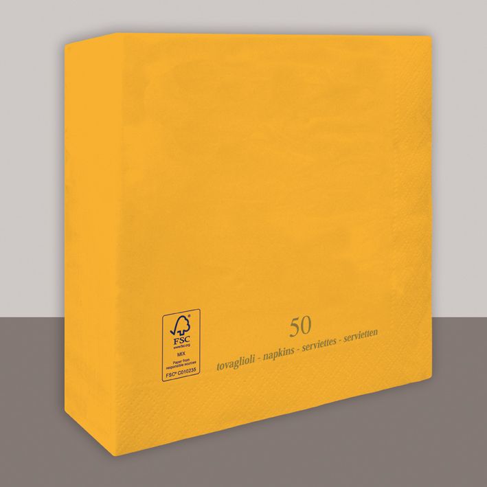 Tovagliolo Giallo sole 2 veli 33x33 cm - Tirolix