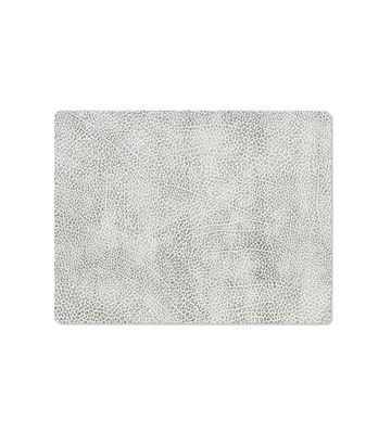 Lind DNA - Tovaglietta Hippo Square white grey 26,5x34,5 cm