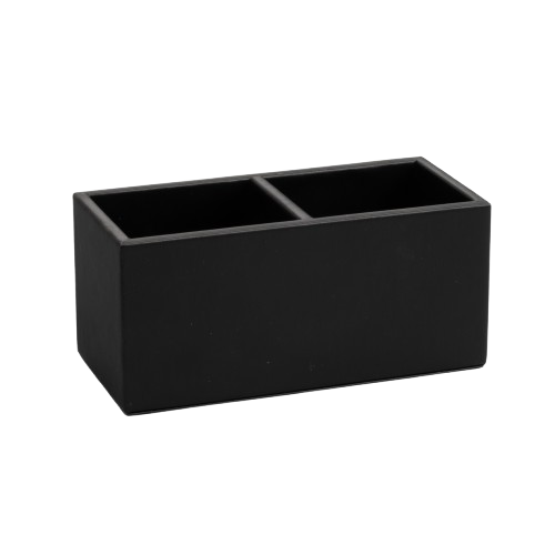 Aliseo - Portaoggetti con due scomparti Londoner Noir 155 x 70 x 70 mm