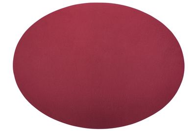 Tovaglietta Ovale Ecopelle 33x45 cm Rosso - Tirolix