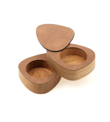 Lind DNA - Porta sale e pepe Oak nature/Nupo nature 8 x 10 x 6 cm