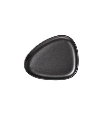 Lind DNA - Piatto piano Curve Stoneware black 19x22x1,5 cm