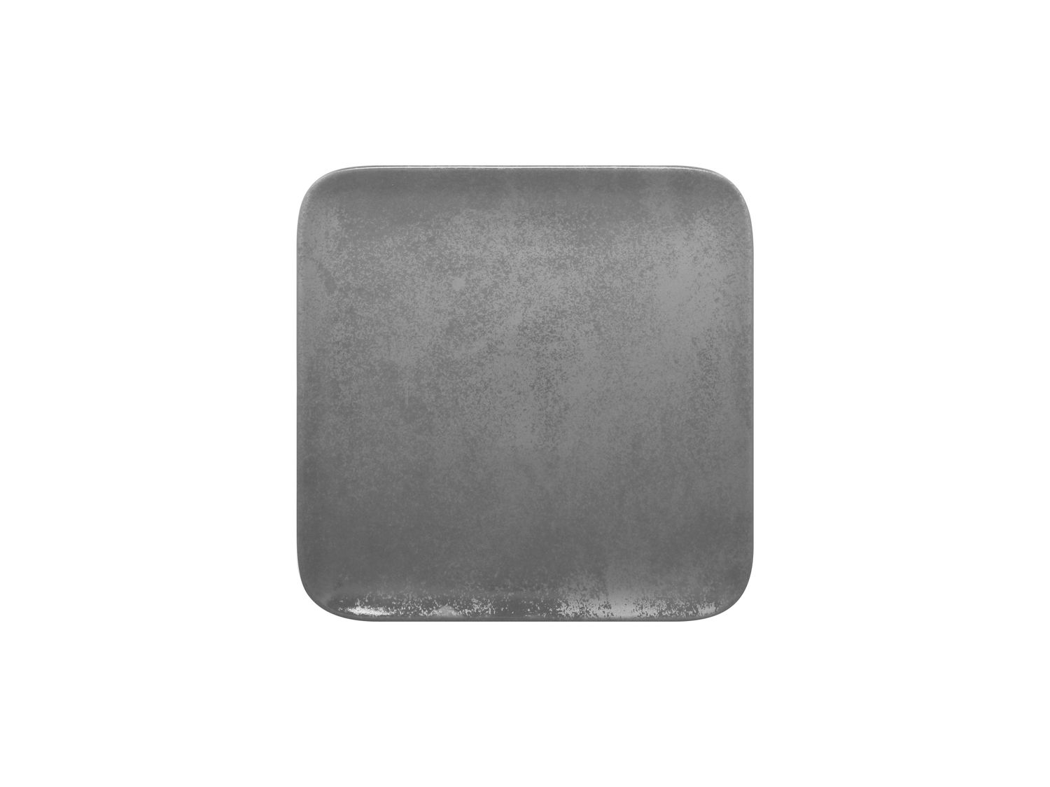 Piatto quadrato 24x24cm Fusion Shale grigio - Rak