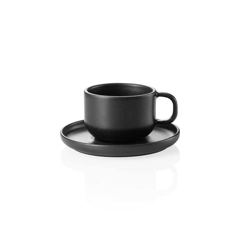 Tazza caffè con piattino 220 ml One Midnight - WAS