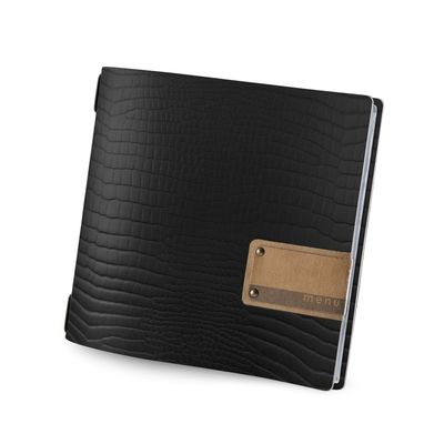 Dag Style - Menu Fashion Nero Kroko Quadrato 23x23,1 cm