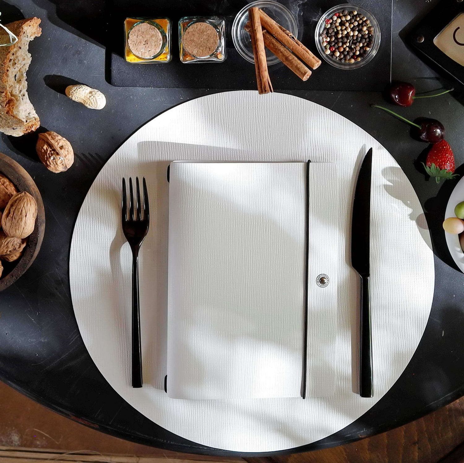 Dag Style - Tovagliette Chef SOTTO PIATTO BIANCO 34 cm