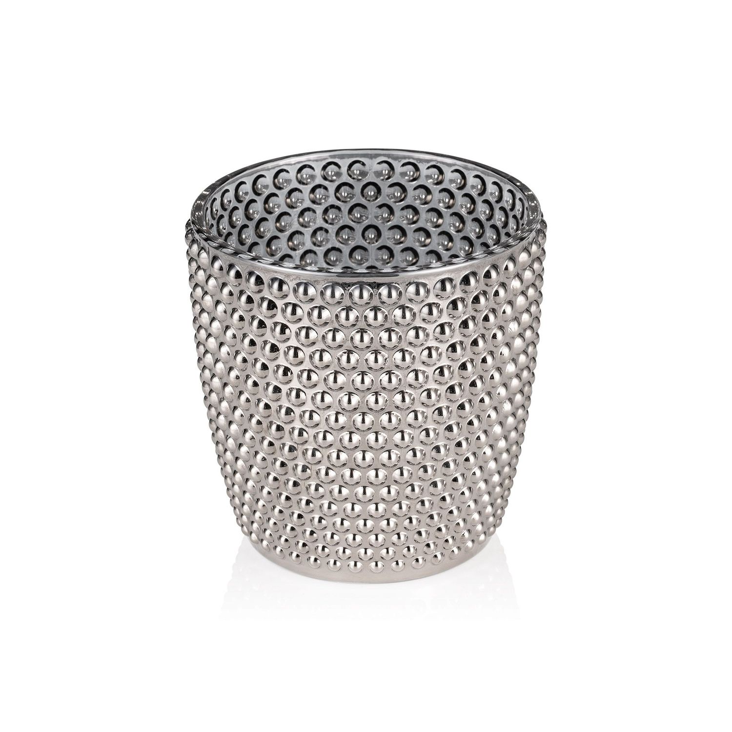 Tirolix - Portacandela 9 cm Metallico Nubs