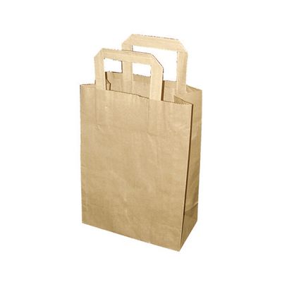 Firstpack - Sacchetto con manici marrone 20 x 10 x 28 cm