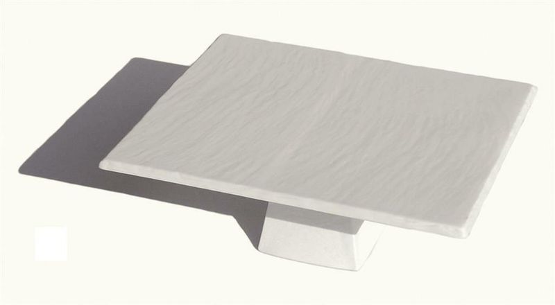 Alzata Quadra 20 x 20 cm Ardesia Bianco - Mps