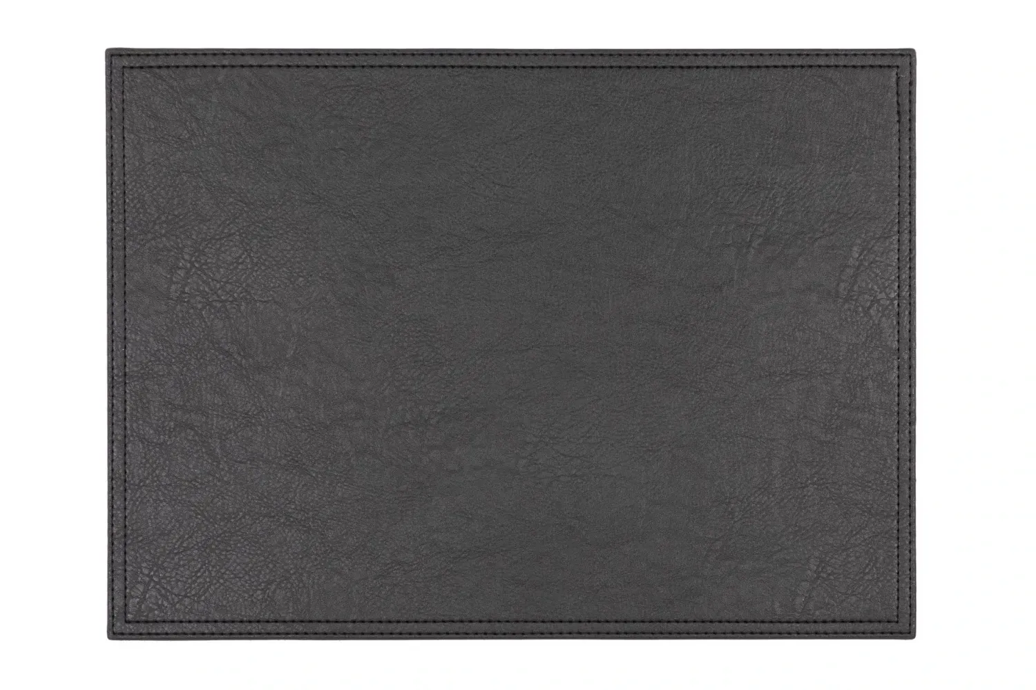 Tovaglietta Finta Pelle con Ricamo 33x45 cm Nero - Tirolix