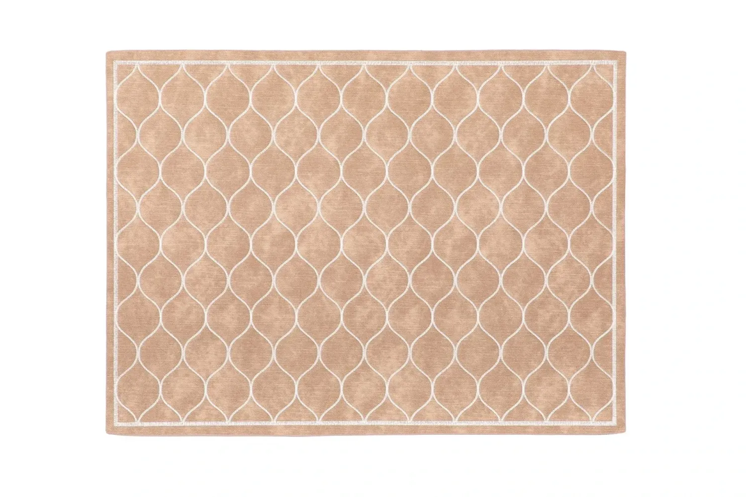 Tovaglietta Pelle Melange con Ricamo 33x45 cm Sabbia - Tirolix
