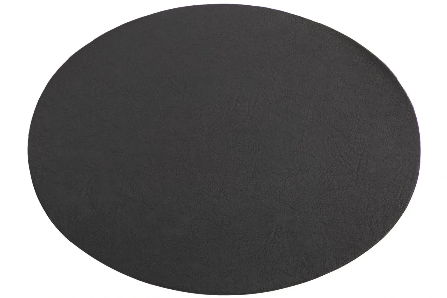 Tovaglietta Ovale Finta Pelle 33x45 cm Nero - Tirolix