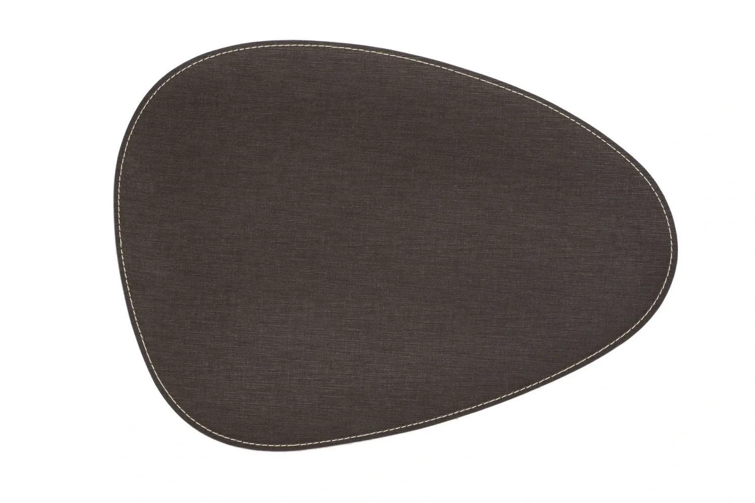 Tovaglietta Ovale Bordi Ricamati 32x42 cm Marrone Scuro - Tirolix