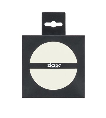 Sottobicchieri Ecopelle 4 Pz. 10 cm Bianco - Tirolix