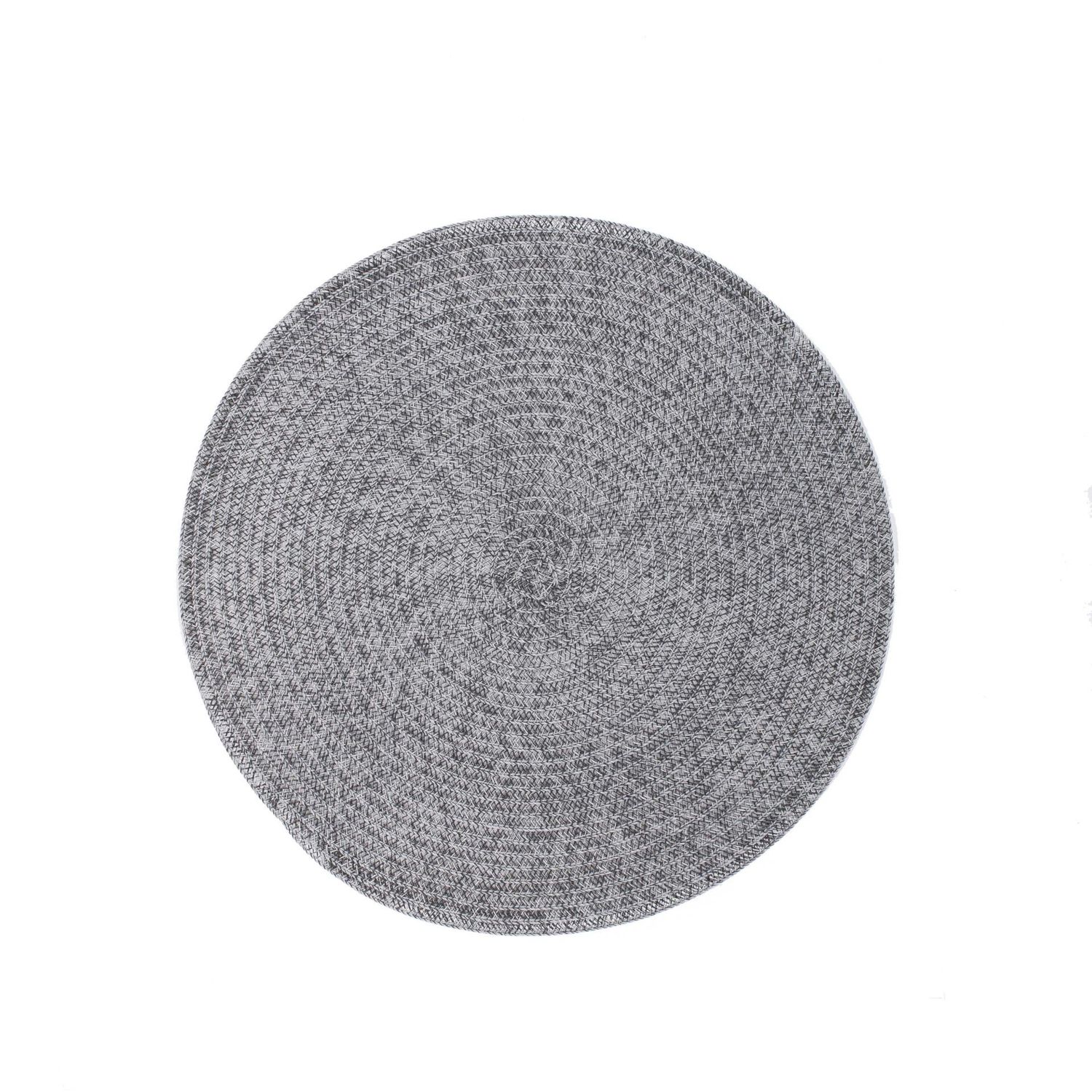 Tovaglietta Rotonda Melange 38 cm Grigio - Tirolix