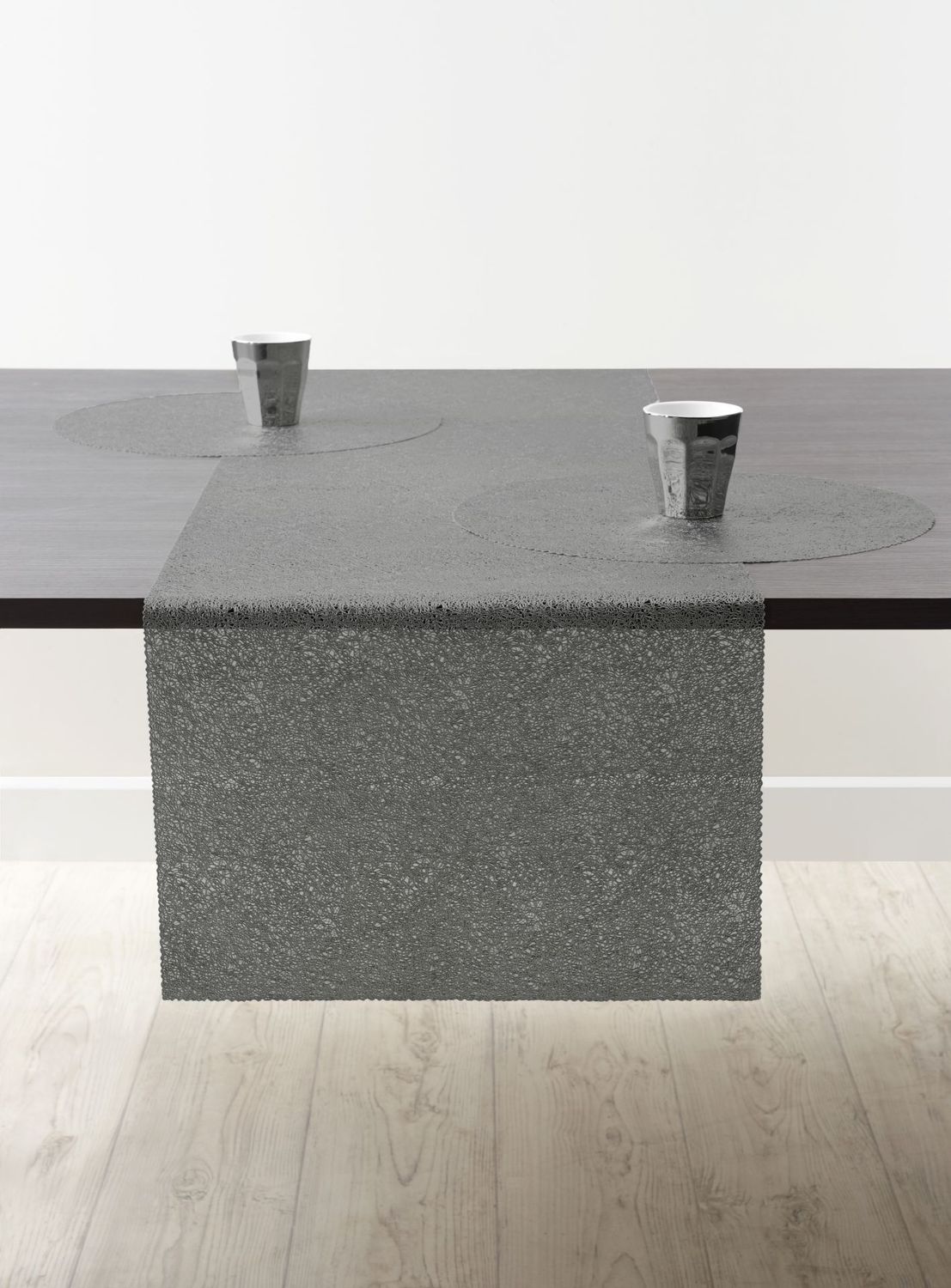 Runner Motivo Fili 45x150 cm Taupe - Tirolix