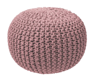 Pouf in Maglia 35x50 cm Rosa - Tirolix
