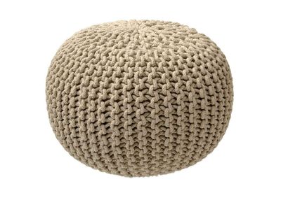 Pouf in Maglia 35x50 cm Sabbia - Tirolix