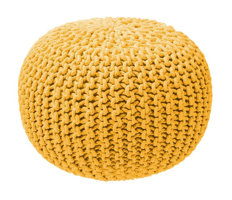 Pouf in Maglia 35x50 cm Giallo - Tirolix