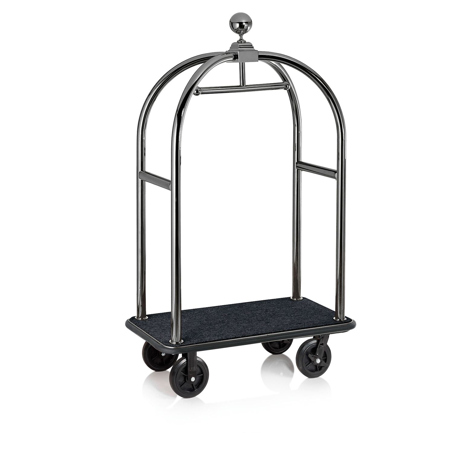 Tirolix - Carrello portabagagli 112 x 60 x 190 cm Nero/Argento Drift