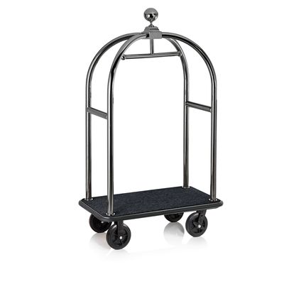 Tirolix - Carrello portabagagli 112 x 60 x 190 cm Nero/Argento Drift