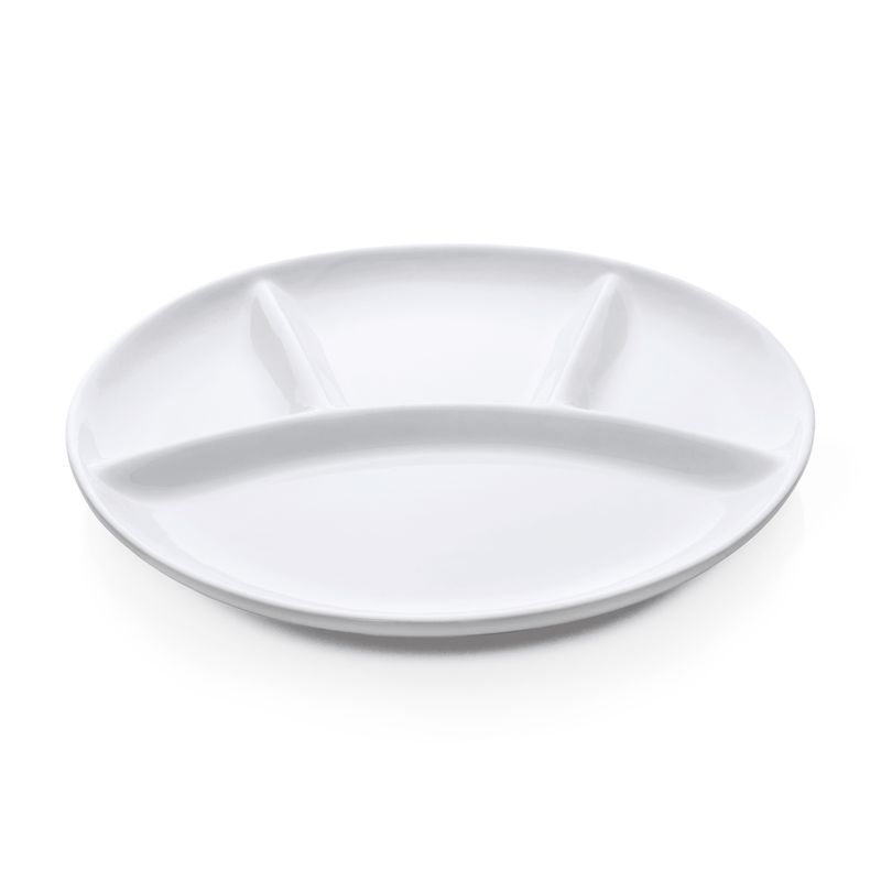 Tirolix - Vassoio con scomparti tondo 25 cm Italia White