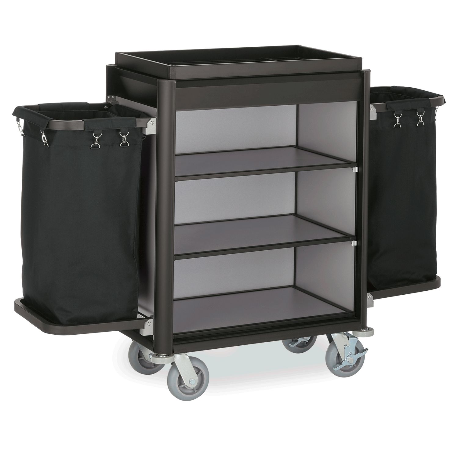 Tirolix - Carrello da servizio 155 x 55 x 116 cm Nero Isabella