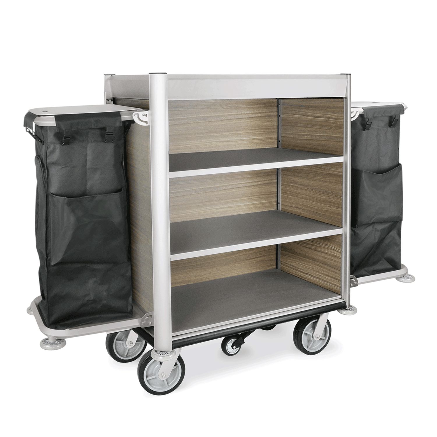 Tirolix - Carrello da servizio 190 x 65 x 140 cm Nero Heidi