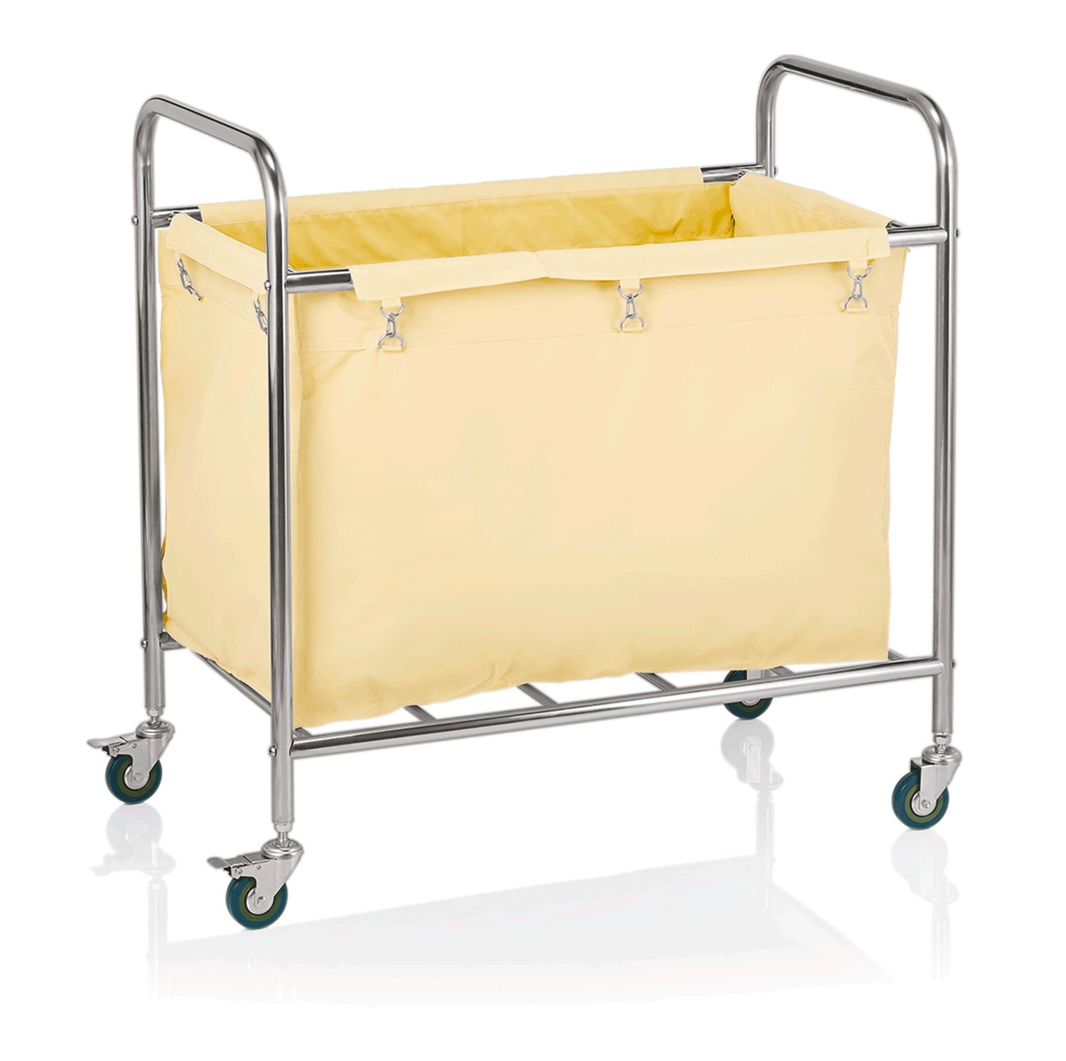 Tirolix - Carrello portabiancheria 90 x 55 cm Avorio