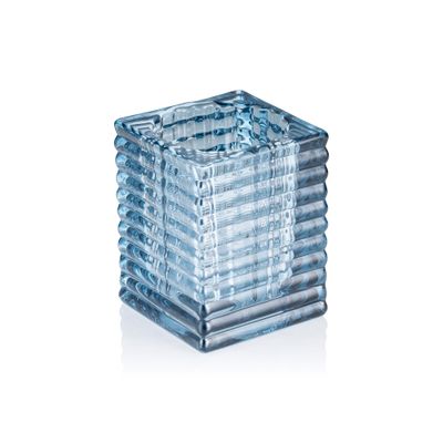 Tirolix - Portacandela 7,5 x 7,5 cm Blu Cube