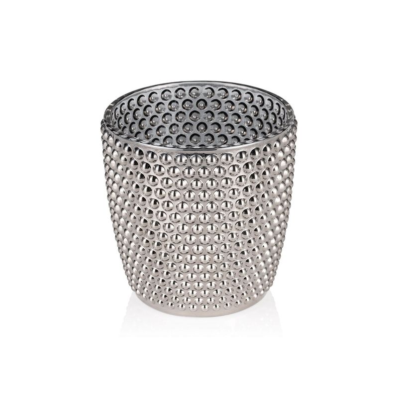 Tirolix - Portacandela 9 cm Metallico Nubs