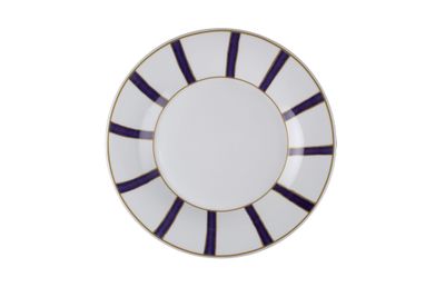 Geminiano Cozzi - Piatto dessert 22 cm Striche Blu e Oro