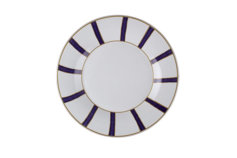 Geminiano Cozzi - Piatto dessert 22 cm Striche Blu e Oro