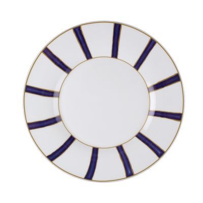 Geminiano Cozzi - Piatto piano 31 cm Striche Blu e Oro