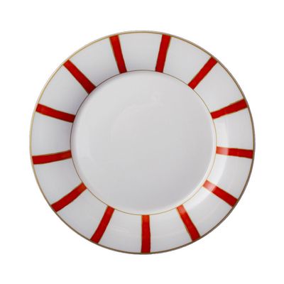 Geminiano Cozzi - Piatto dessert 22 cm Striche Arancio e Oro