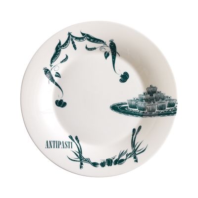 Geminiano Cozzi - Piatto dessert - antipasti 22 cm Vintage La Cucina Italiana