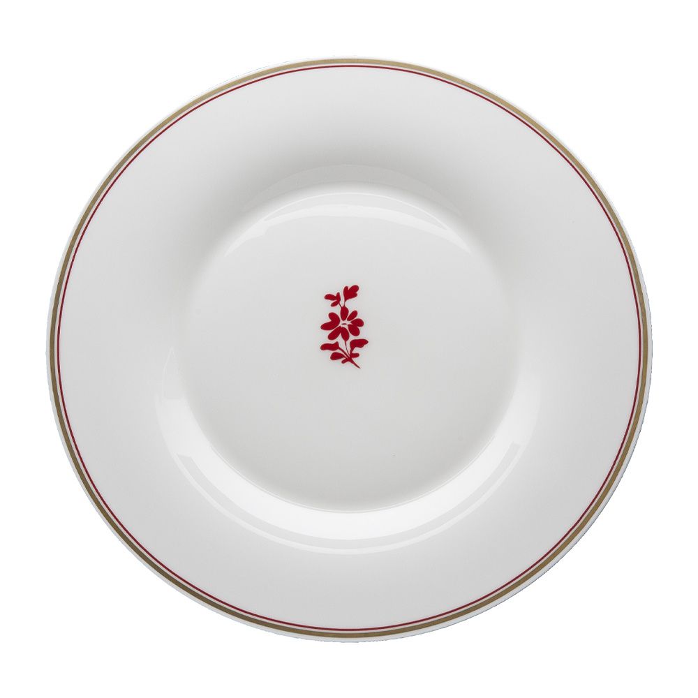 Geminiano Cozzi - Piatto rotondo 31 cm Feston e Cadena Rosso