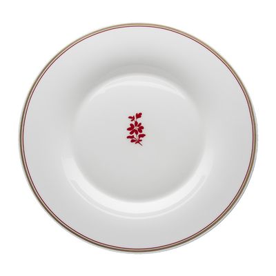 Geminiano Cozzi - Piatto rotondo 31 cm Feston e Cadena Rosso