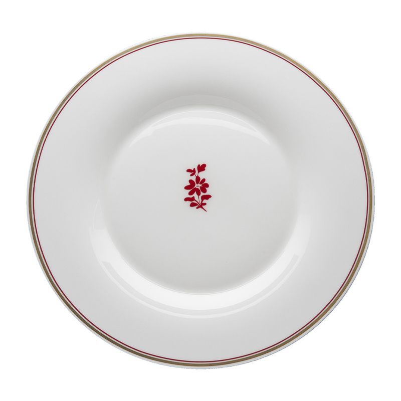 Geminiano Cozzi - Piatto rotondo 31 cm Feston e Cadena Rosso