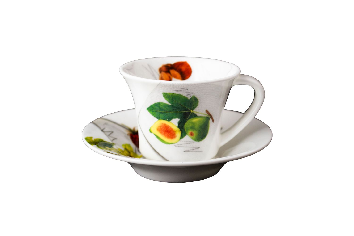 Geminiano Cozzi - Tazza caffè con piattino 11 cl Vegan La Cucina Italiana