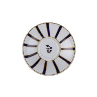 Geminiano Cozzi - Piattino per tazza caffè 12 cm Striche Blu e Oro