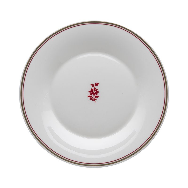 Geminiano Cozzi - Piatto dessert 22 cm Feston e Cadena Rosso