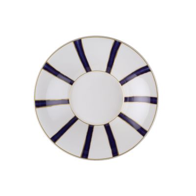 Geminiano Cozzi - Piatto fondo 22 cm Striche Blu e Oro