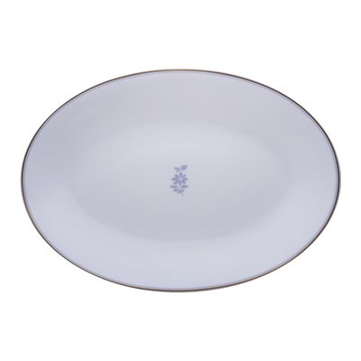 Geminiano Cozzi - Piatto ovale 37 x 26,5 cm Feston e Cadena Azzurro