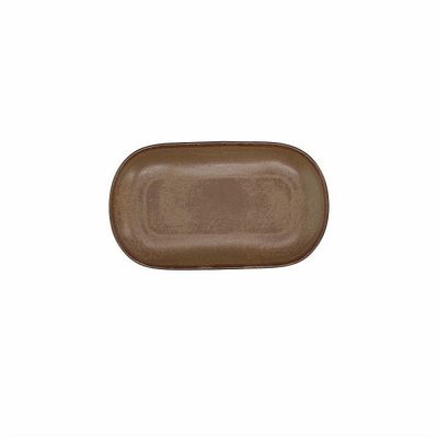 Tognana - Piatto ovale 24 x 14 cm Terracotta Brown biscuit
