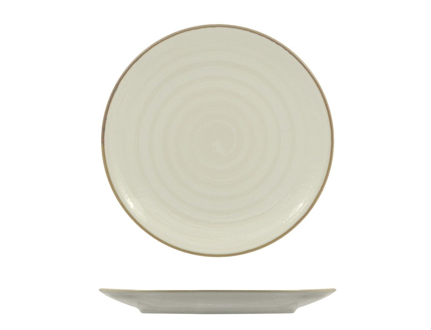Saturnia - Piatto piano 26 cm Vortex Bianco