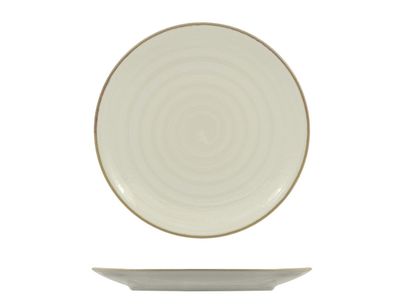 Saturnia - Piatto piano 26 cm Vortex Bianco
