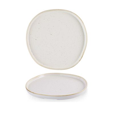 Churchill - Piatto organic con bordo verticale 21 cm Barley White