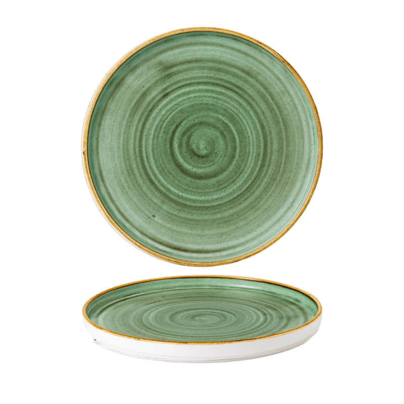 Churchill ​- Piatto con bordo verticale 21 cm Samphire Green